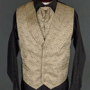 *Sold* Scully Brown Steampunk Vest & Puff Tie  2X
